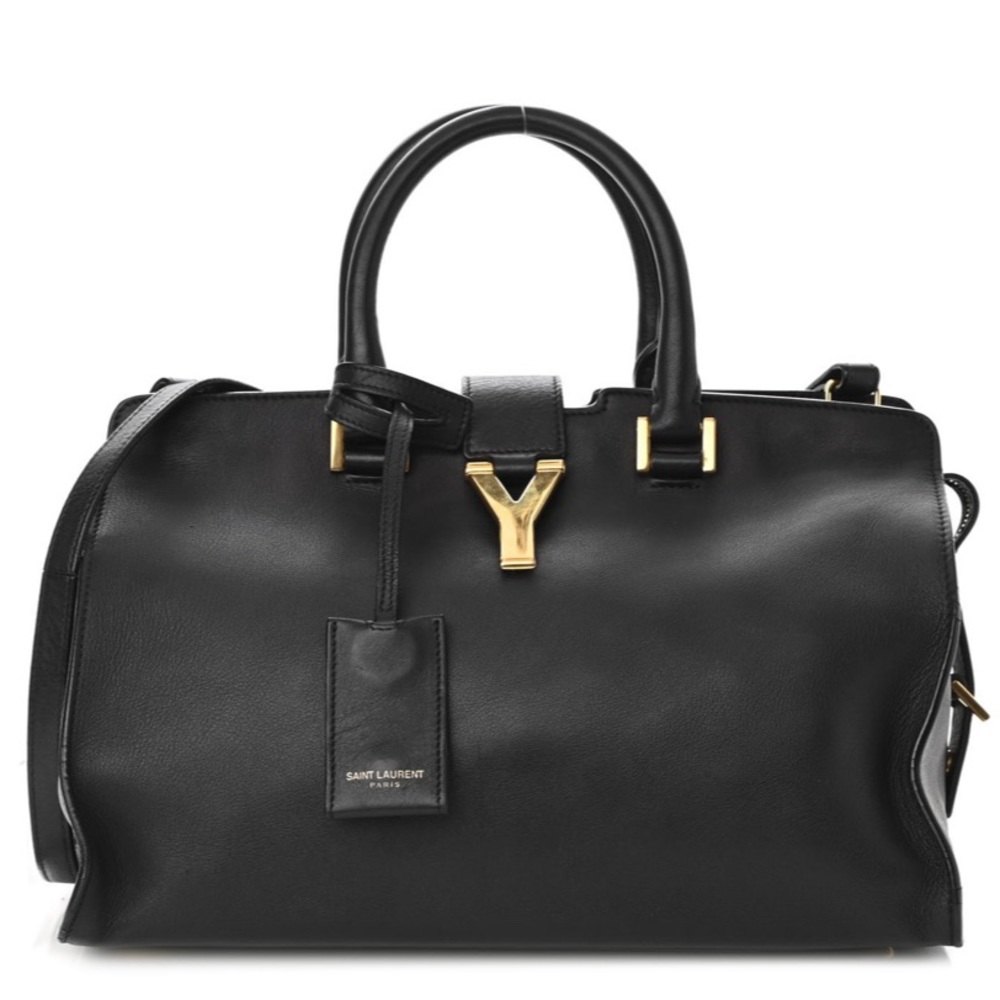 AUTHENTIC Saint Laurent Y Cabas bag in black